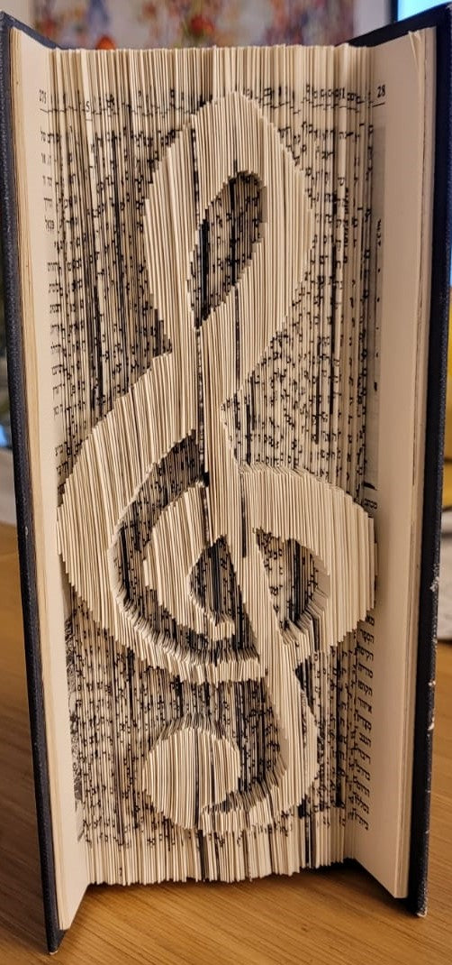Vintage Sol 3D Book Art - Custom Hand-Folded Sculpture