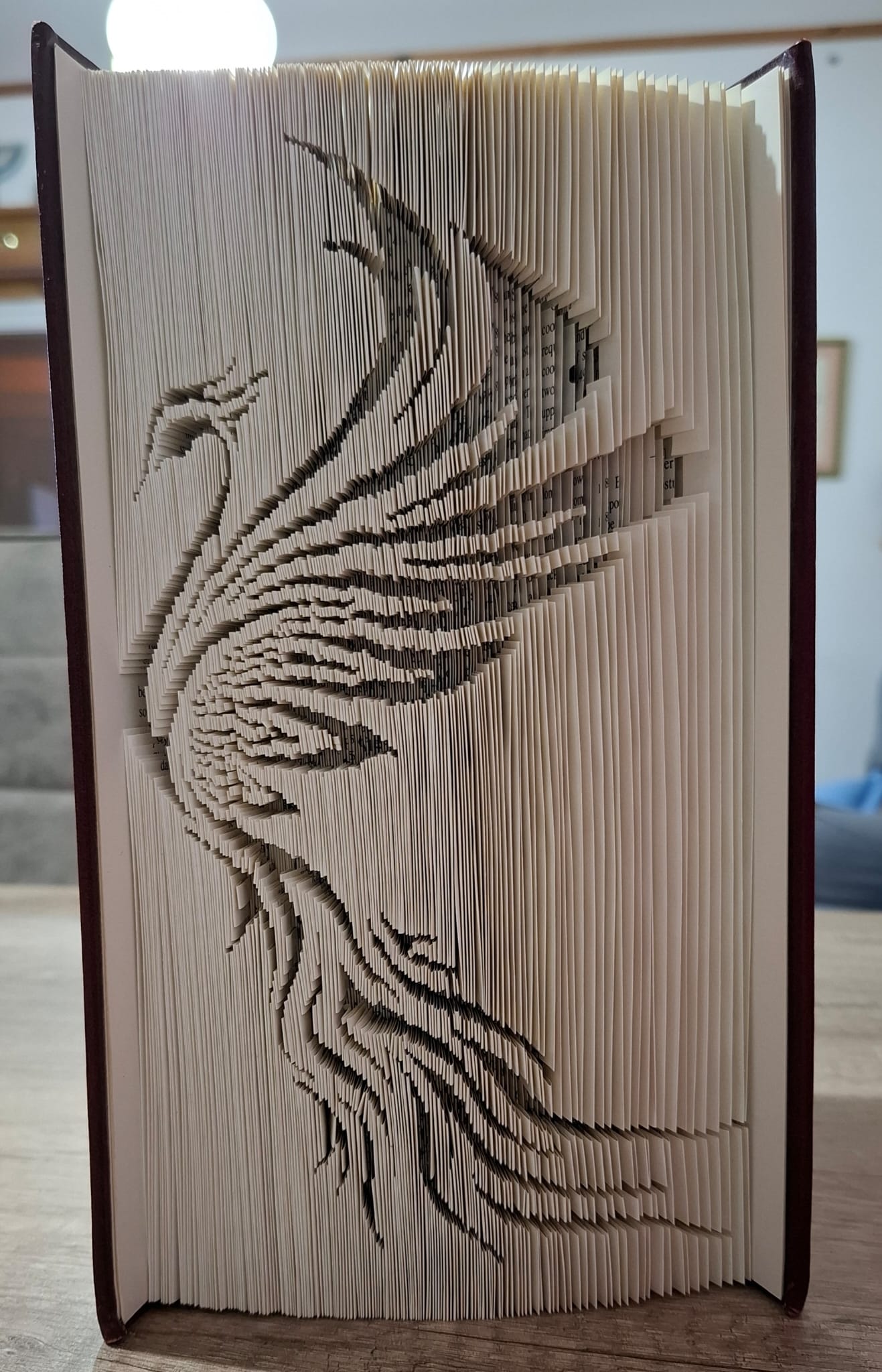 Vintage Spihnx 3D Book Art - Custom Hand-Folded Sculpture