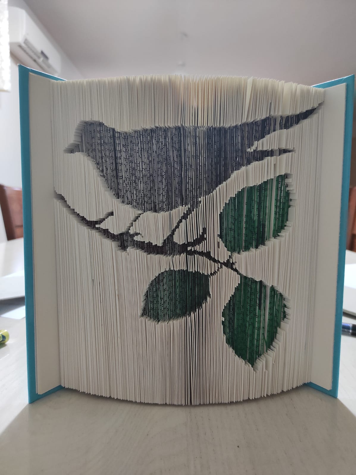 Vintage BIRD 3D Book Art - Custom Hand-Folded Sculpture