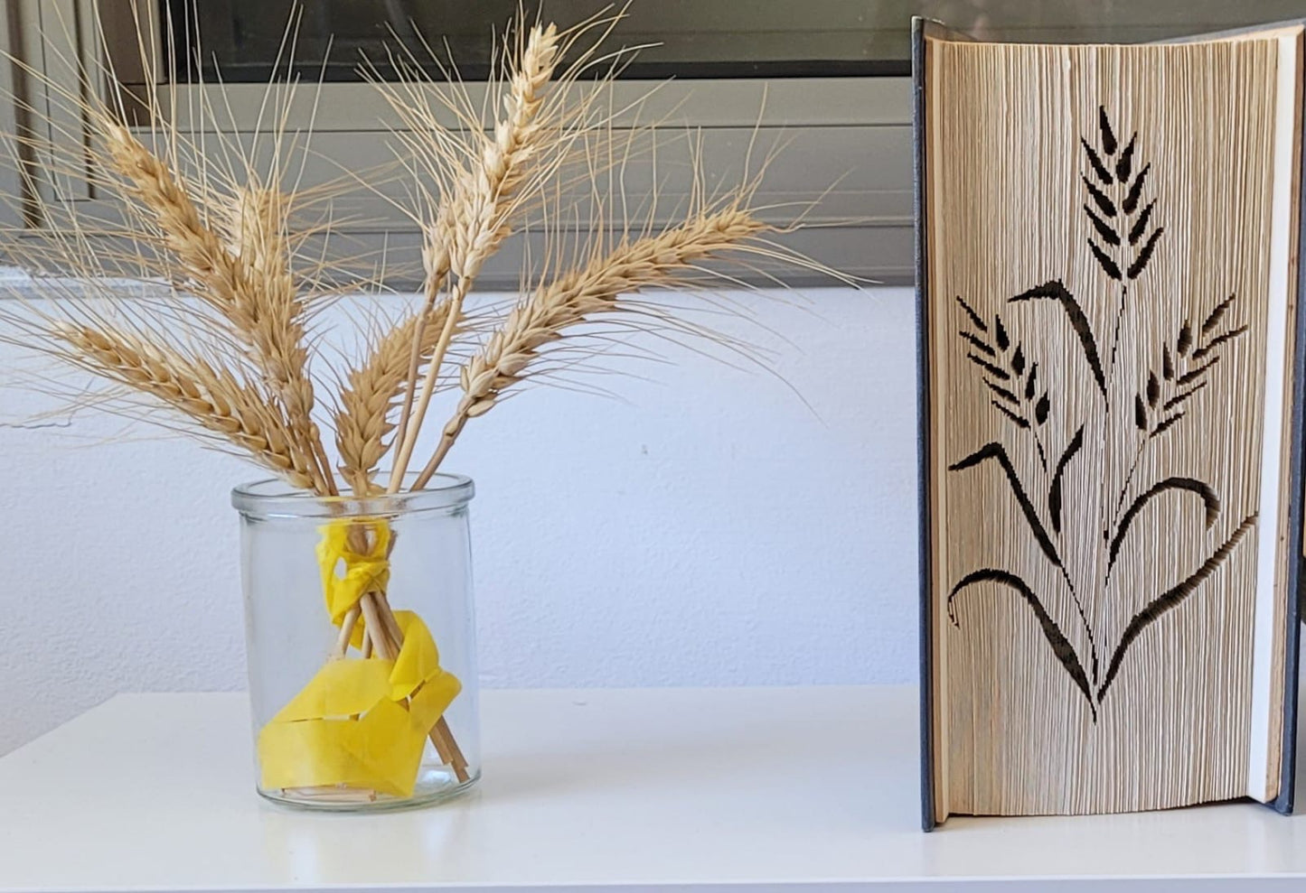 Vintage Sheaf 3D Book Art - Custom Hand-Folded Sculpture