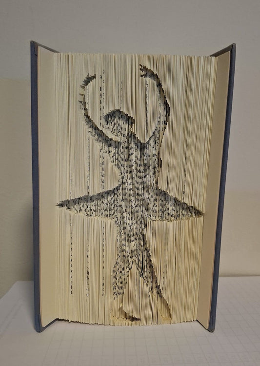 Vintage belerin 3D Book Art - Custom Hand-Folded Sculpture