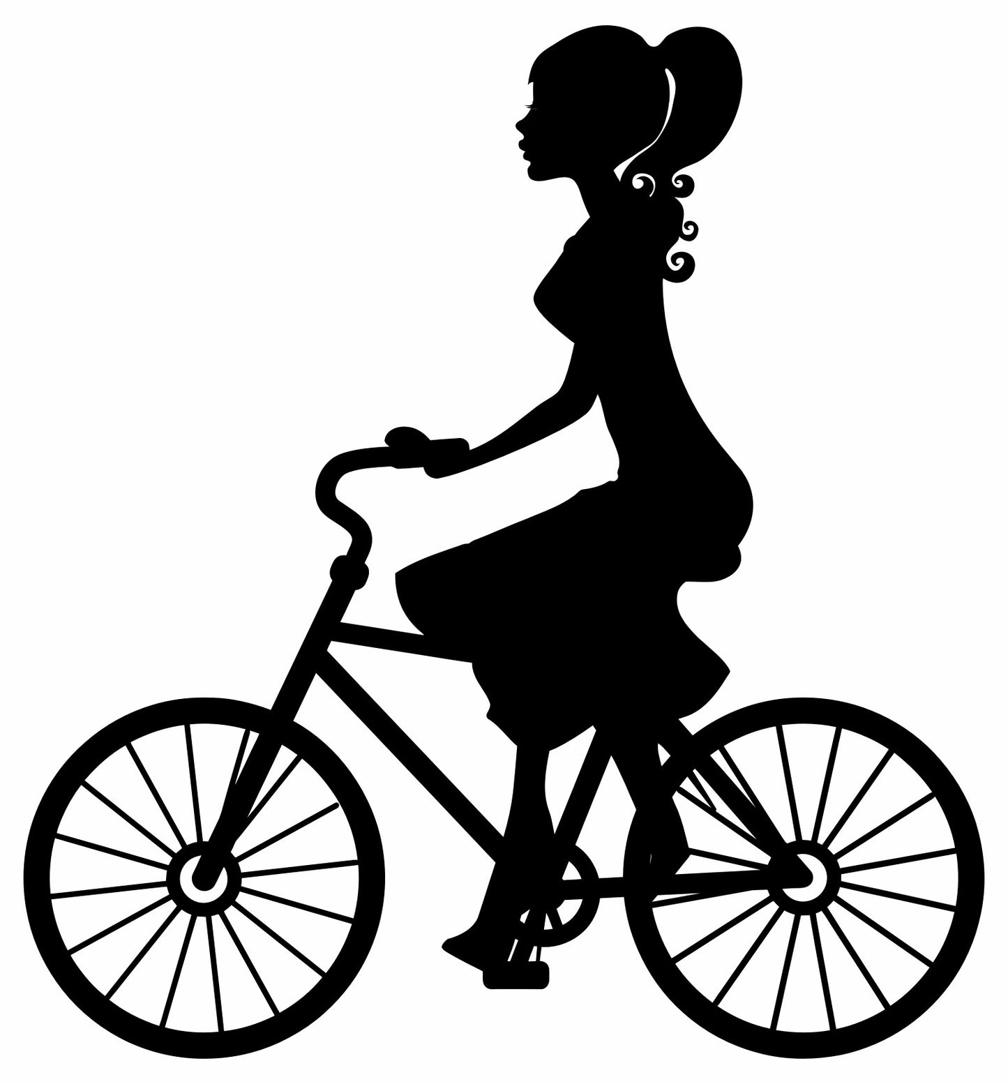 Vintage Girl on Bike 3D Book Art - Custom Hand-Folded Sculpture